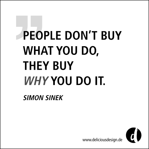 Dein Warum – das Fundament deiner Marke Dein Warum – Zitat Simon Sinek