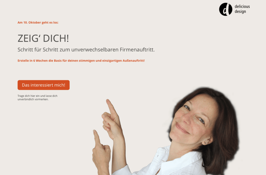 Onlinekurs Zeig' dich! Delicious Design