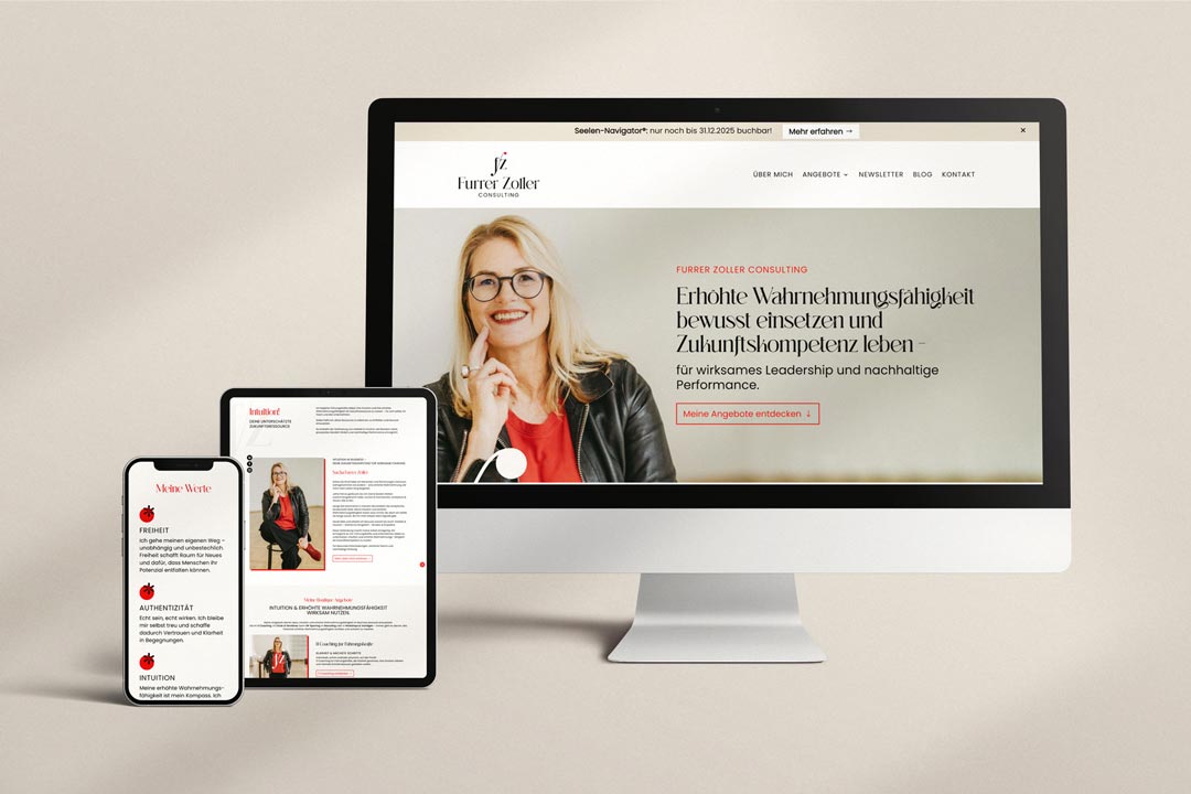 Website-Begleitung. Website Relaunch, Business Coach für hochsensible Führungskräfte