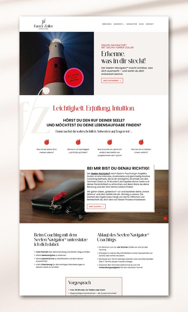 Website Relaunch, Coach hochsensibel nachher