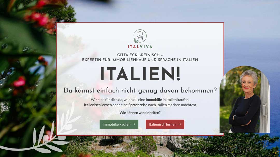 Case Study: ItalViva – zwei Themenwelten, eine starke Personal Brand ItalViva, neue Startseite mit Markenstruktur für Dach-/Submarken